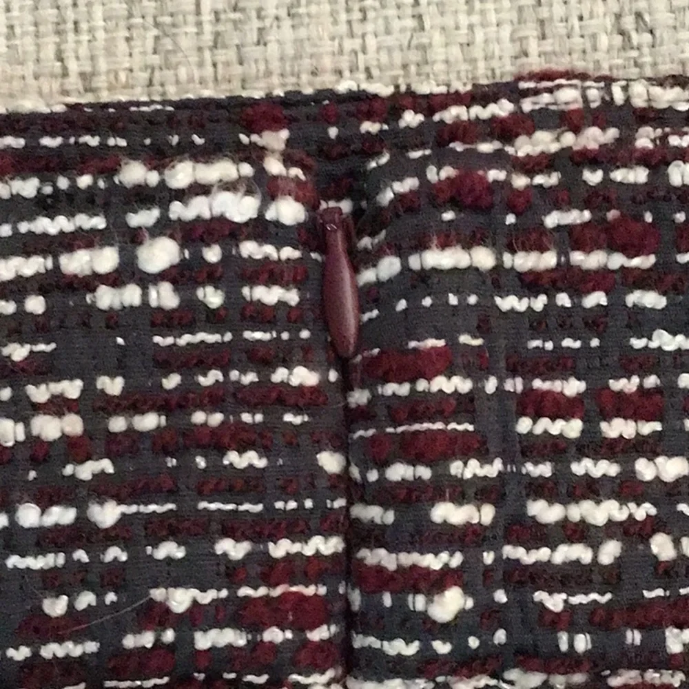 Loft Petites Pencil Skirt Maroon Multicolor Size 10